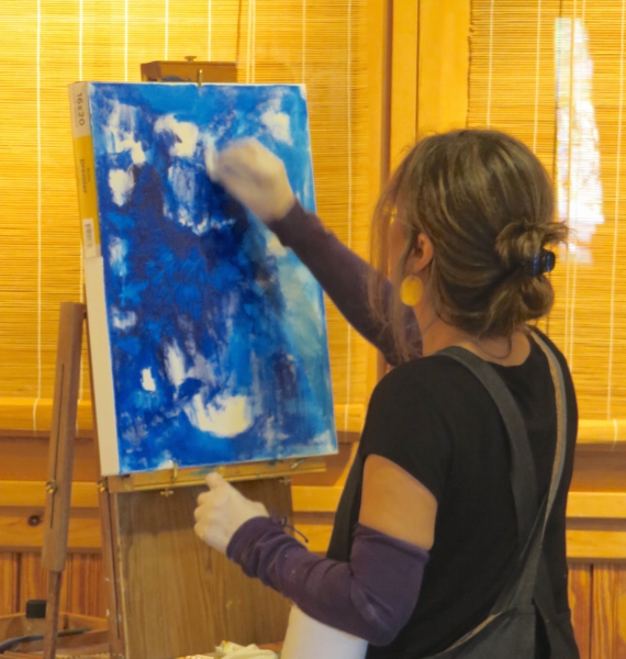 Click here to view Painting Demo 2016,  Veronique Wantz Gallery by Silvana LaCreta Ravena