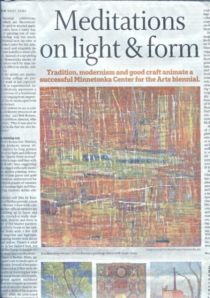 Click here to view Works featured in the Star Tribune Newspaper by Silvana LaCreta Ravena