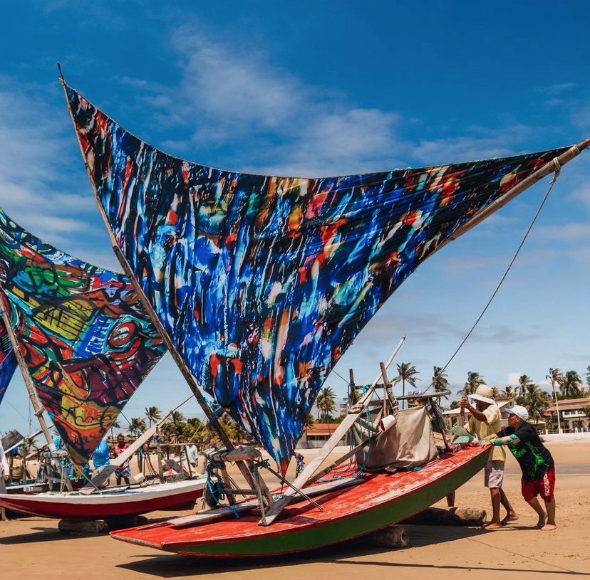 Click here to view  Acqua Brasilis printed on a sail boat by Silvana LaCreta Ravena