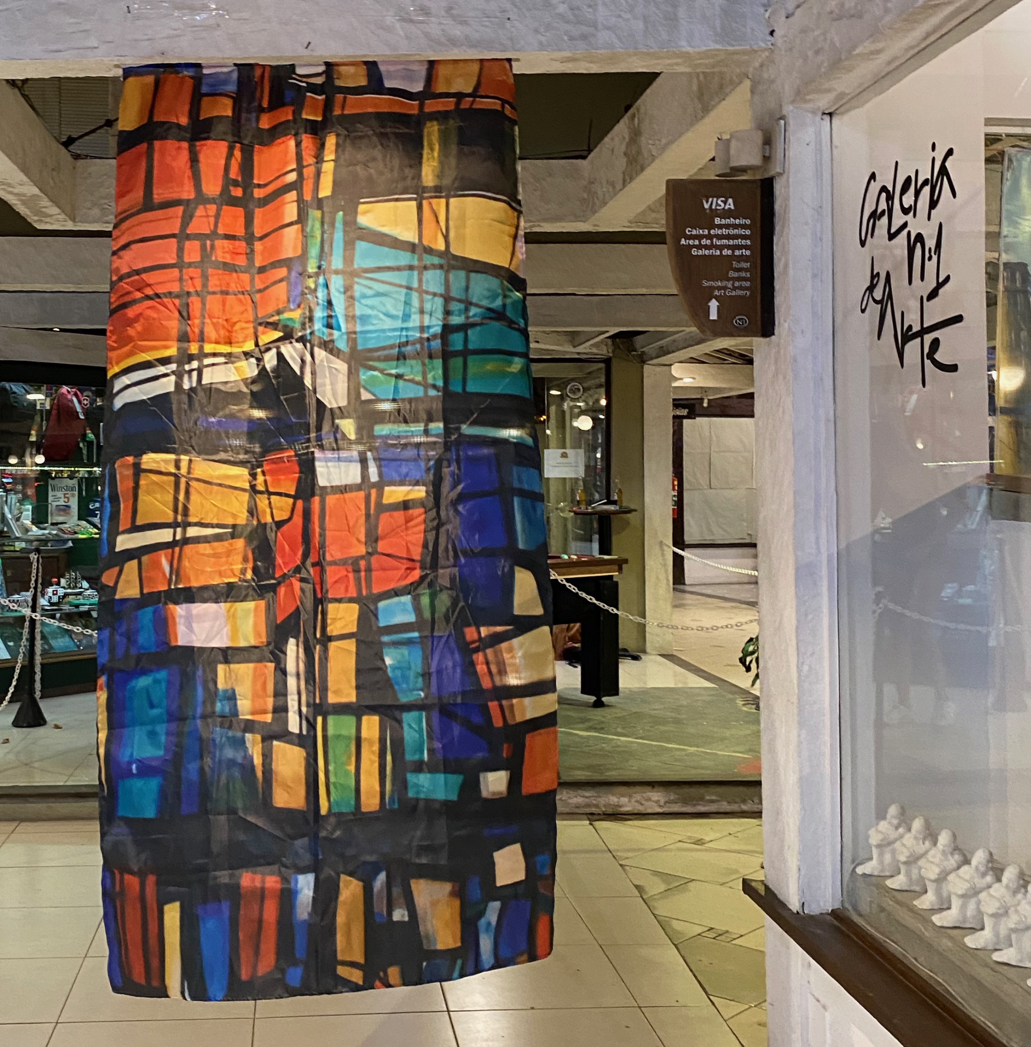 Click here to view Sinais Vitrais - Installation Flag by Silvana LaCreta Ravena