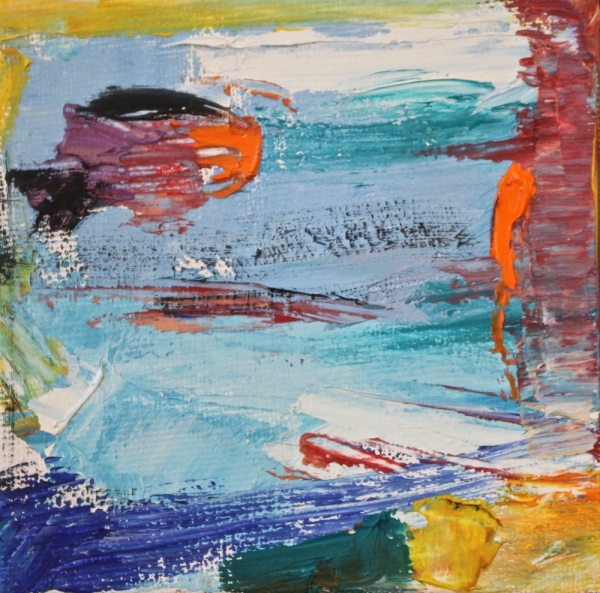 Click here to view Unsettled Painting 22: Aquarium by Silvana LaCreta Ravena